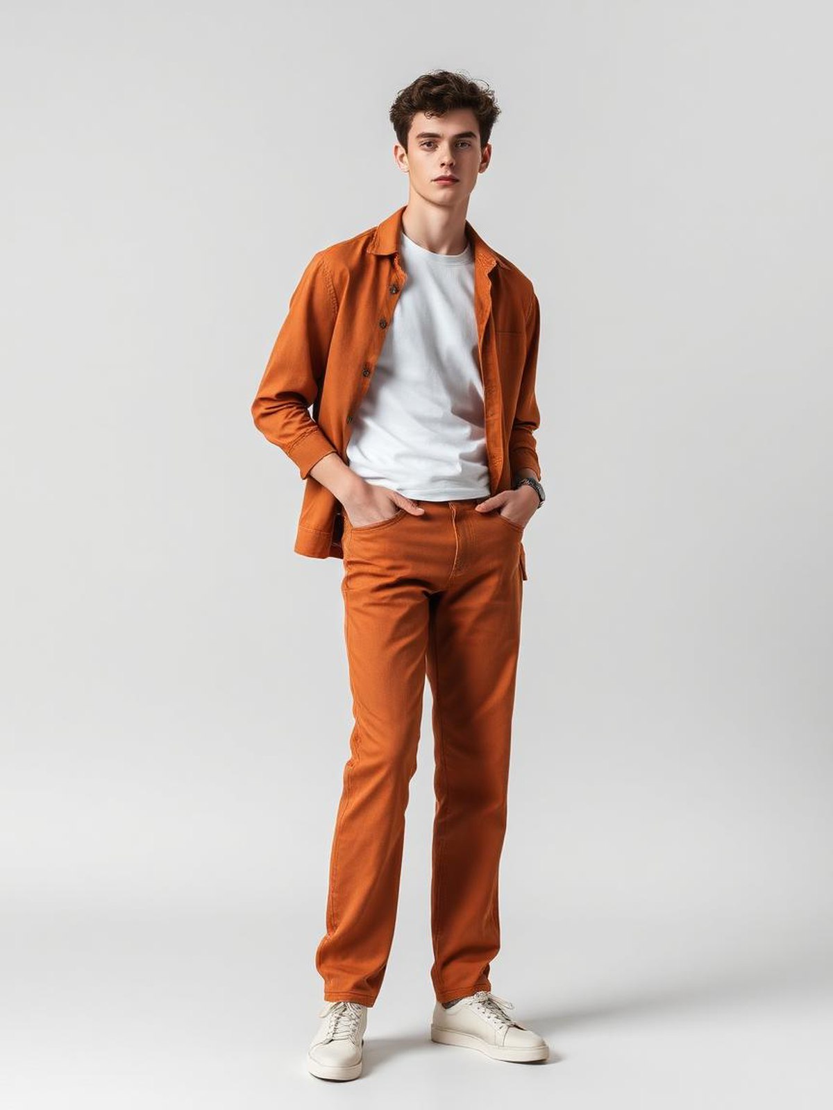 Terracotta Loose Fit Carpenter Jeans