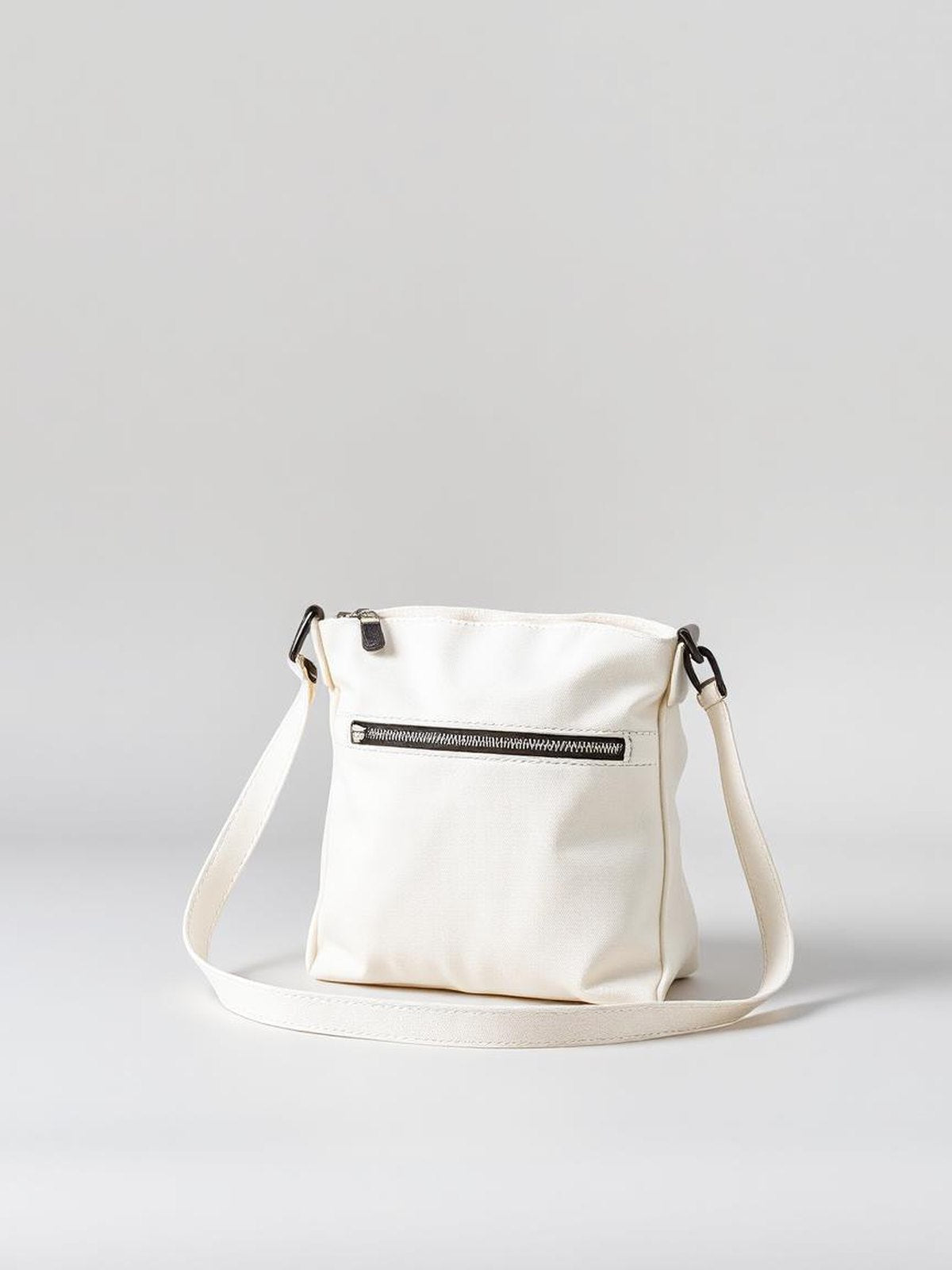 White Canvas Crossbody Bag