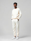 White Fleece Jogger Sweatpants