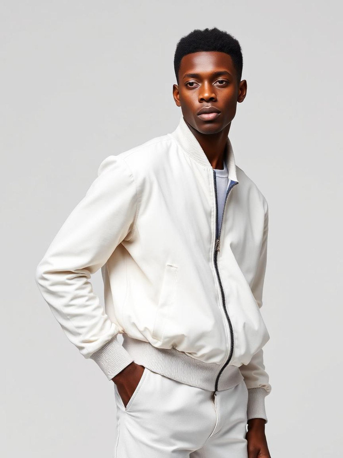 White Harrington Jacket