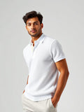 White Pique Polo Shirt