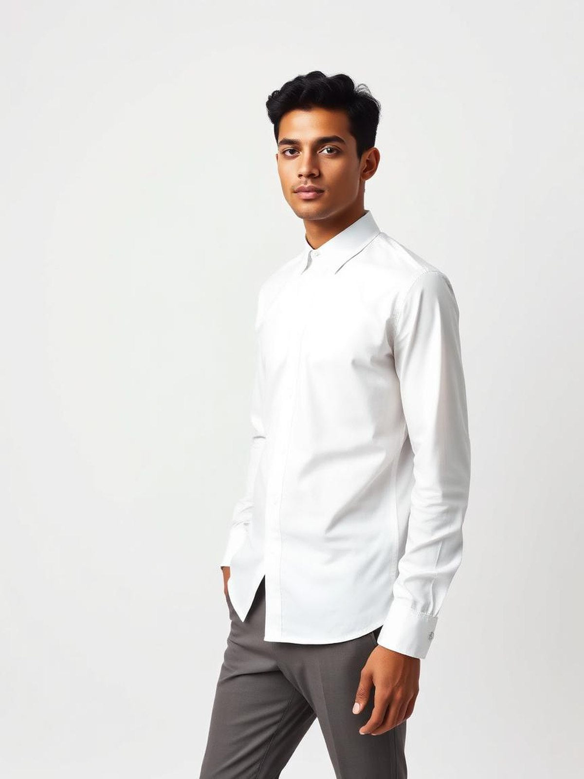 White Stretch Dress Shirt