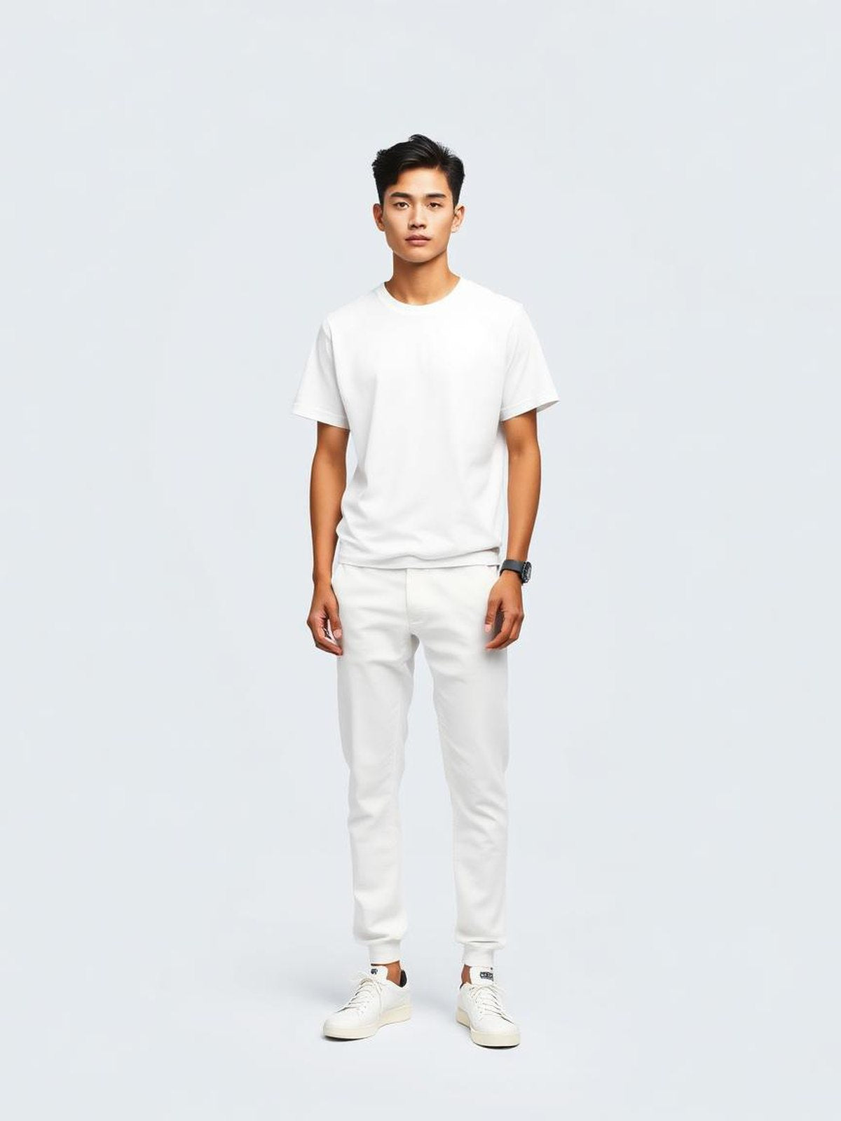 White Tech Commuter Trousers — White