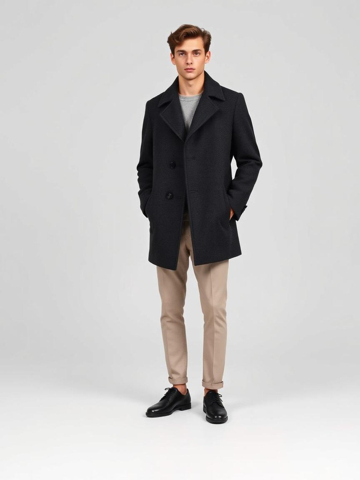Wool Overcoat — Charcoal