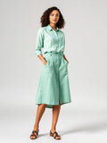 Mint A-Line Buttoned Skirt