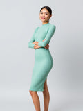 Mint Ribbed Bodycon Dress