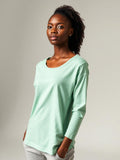 Mint Scoop Neck Long Sleeve Tee