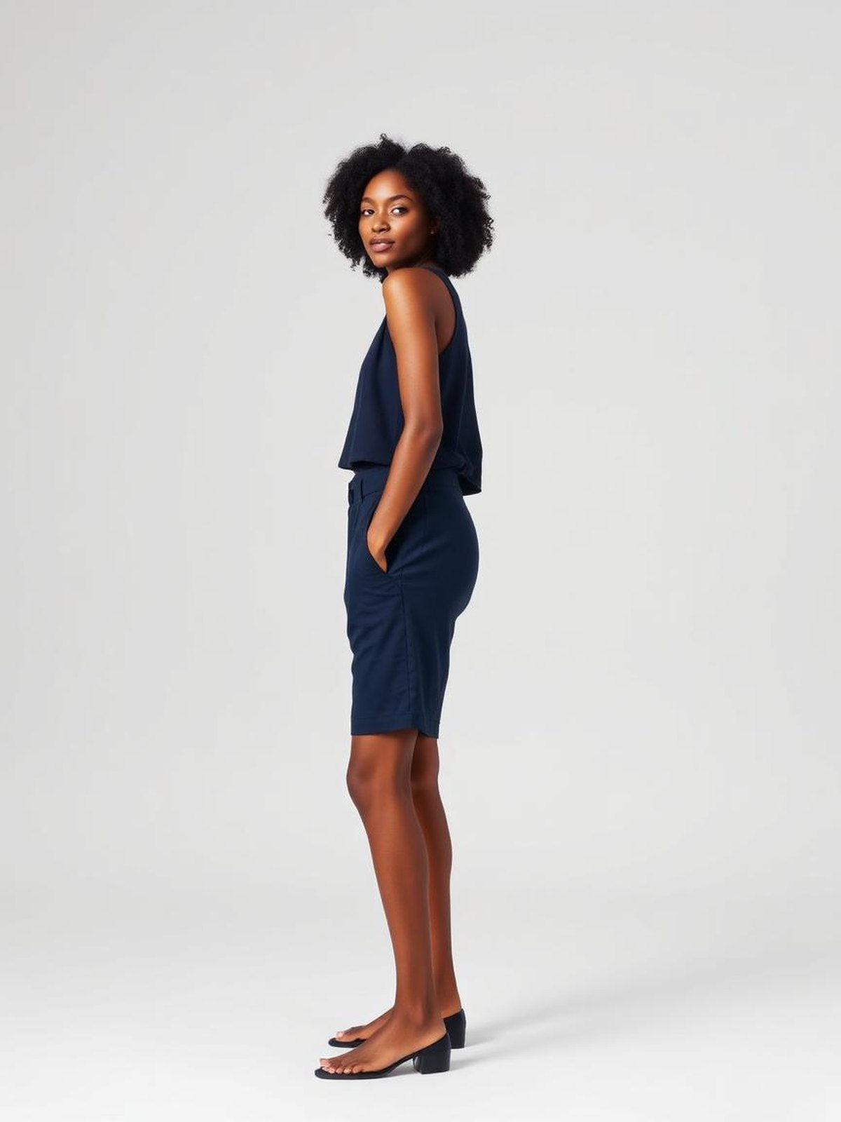 Navy Tailored Bermuda Shorts