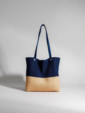 Navy Woven Tote Bag
