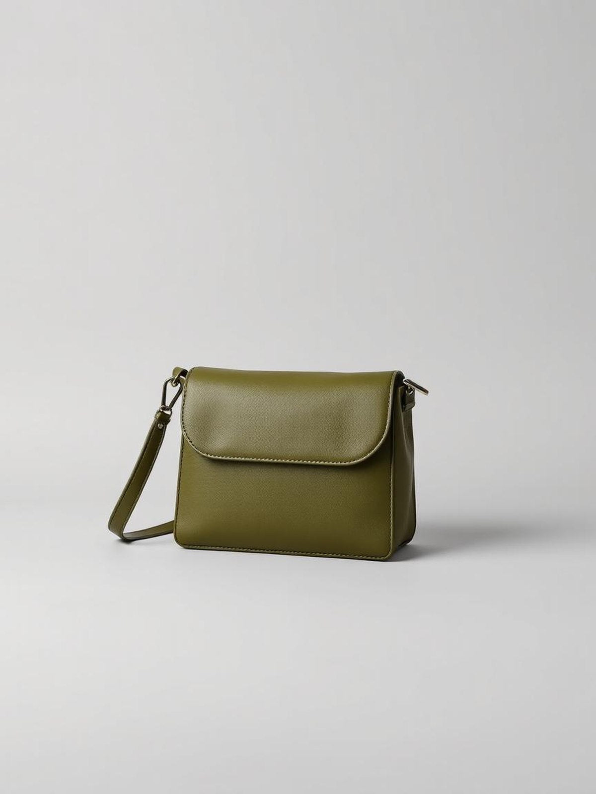 Olive Shoulder Baguette Bag