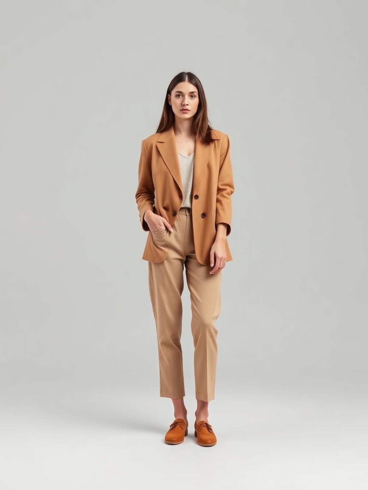Oversized Blazer — Camel