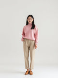 Pink Half-Zip Knit Pullover — Pink