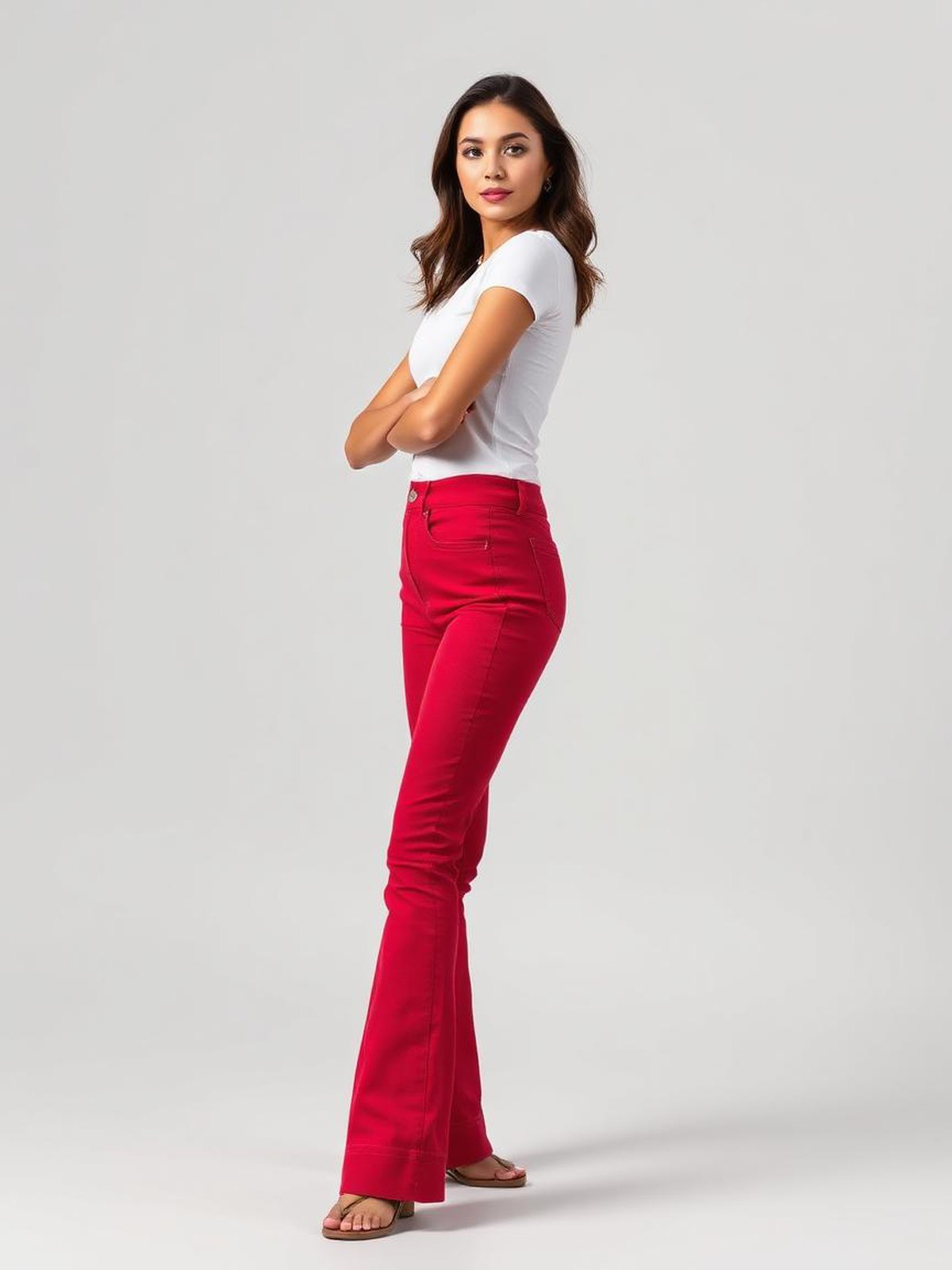 Red Barrel Leg Jeans — Red