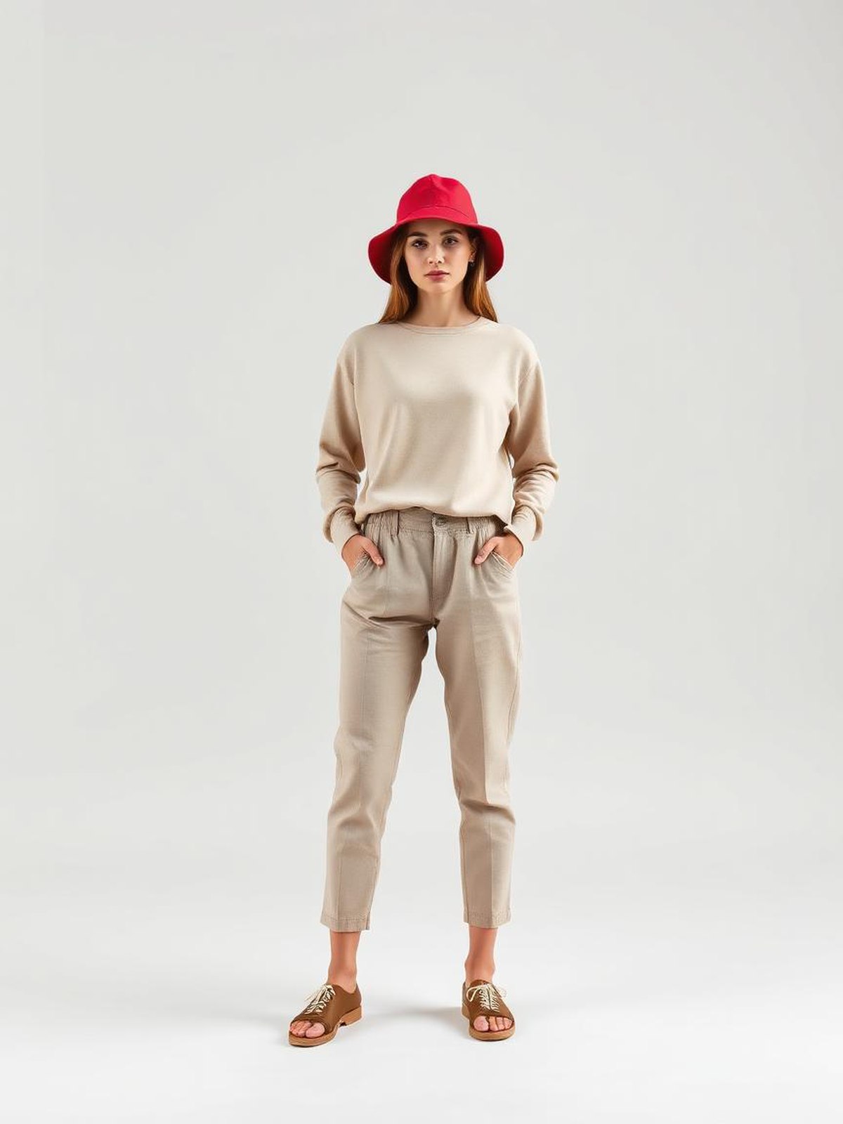 Red Bucket Hat — Red
