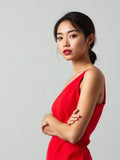Red One Shoulder Top