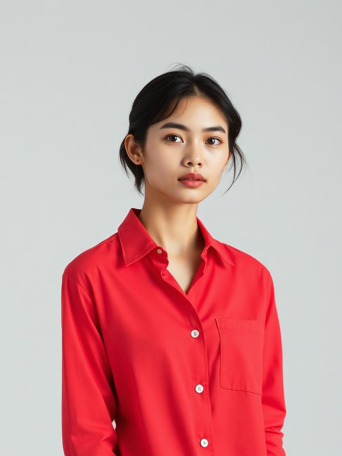 Red Poplin Shirt