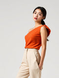 Rust One Shoulder Top