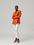 Rust Oversized Boyfriend Blazer