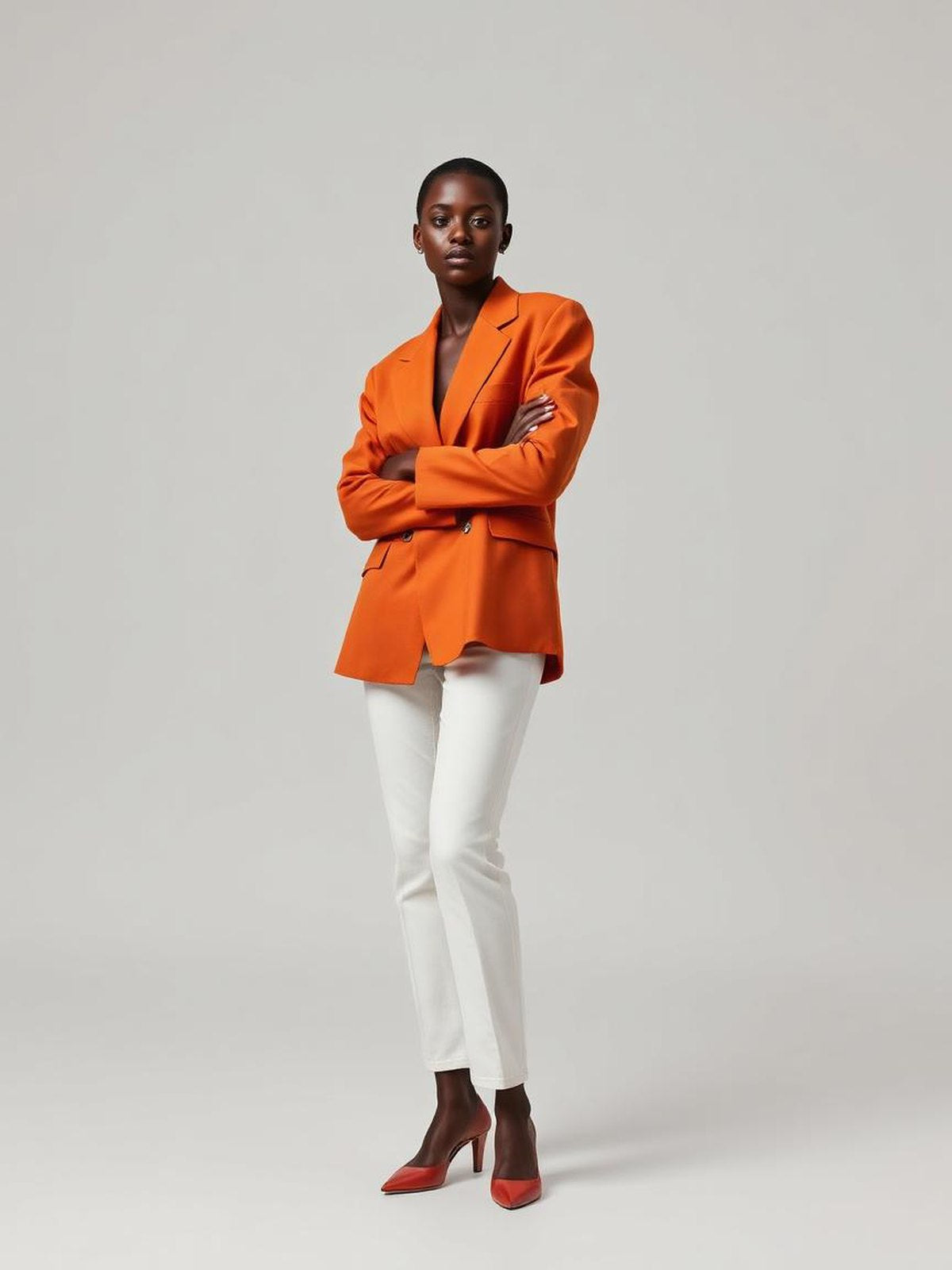 Rust Oversized Boyfriend Blazer