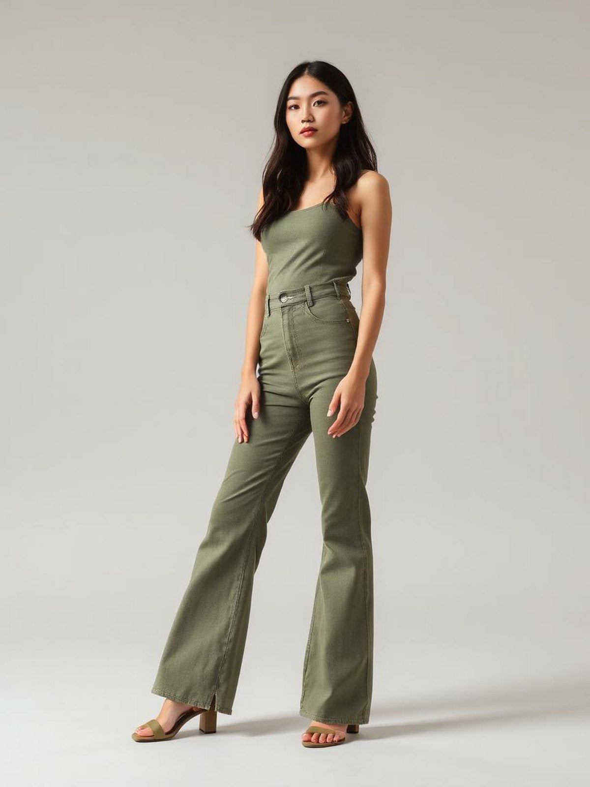 Sage Flared High Rise Jeans