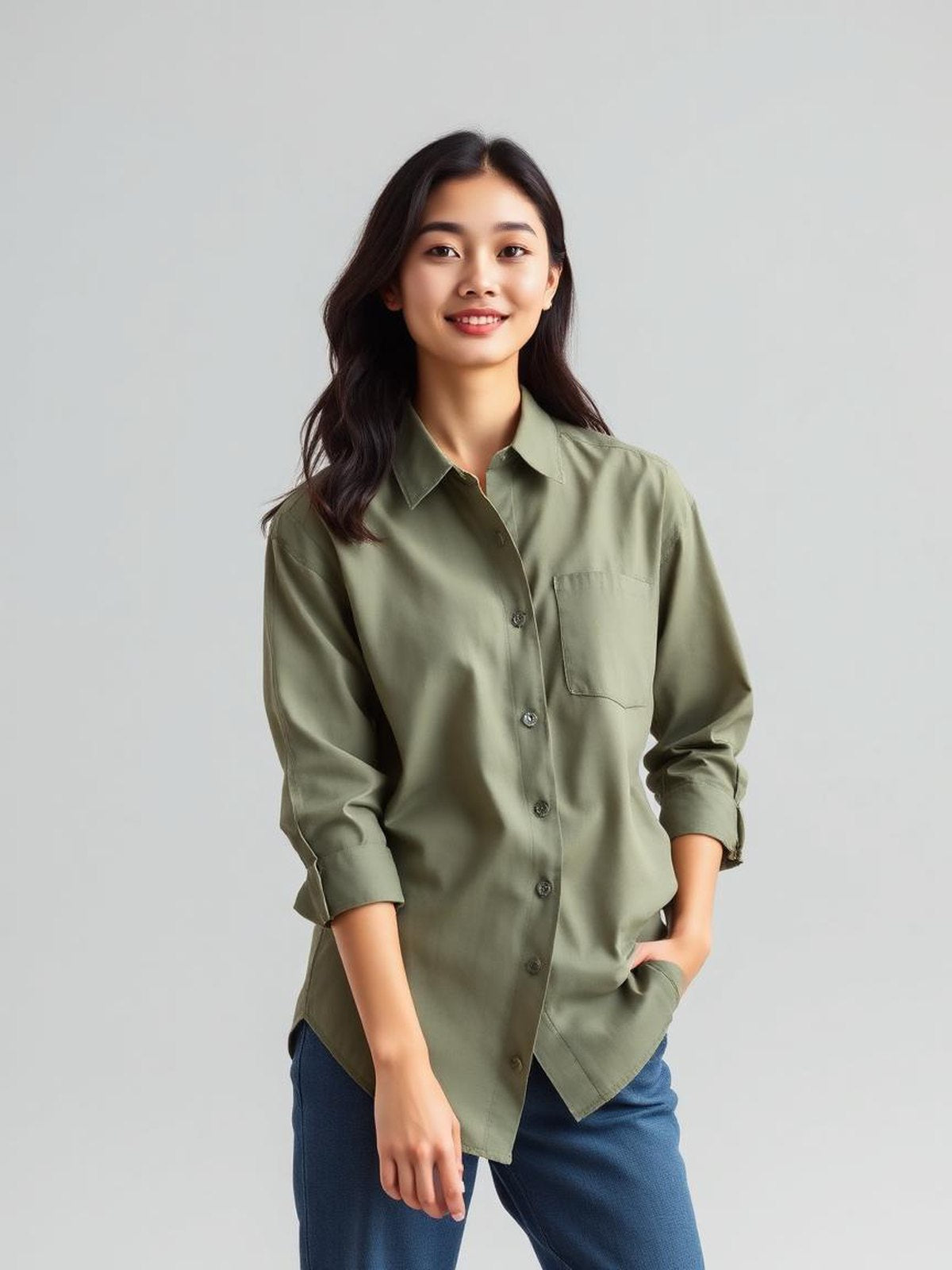 Sage Poplin Shirt