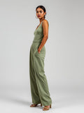 Sage Wide Leg Trousers