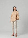 Stone Balloon Sleeve Blouse