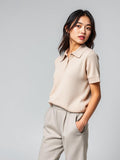 Stone Polo Knit Top