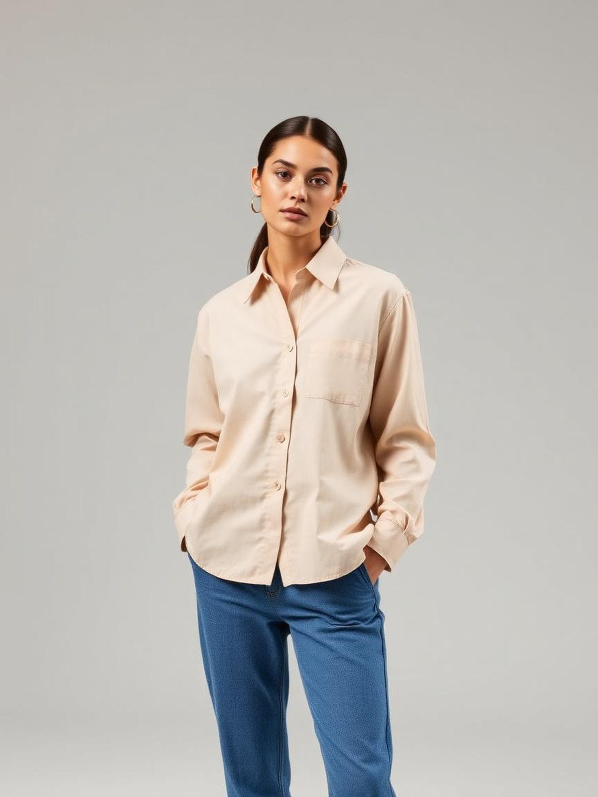 Stone Poplin Shirt
