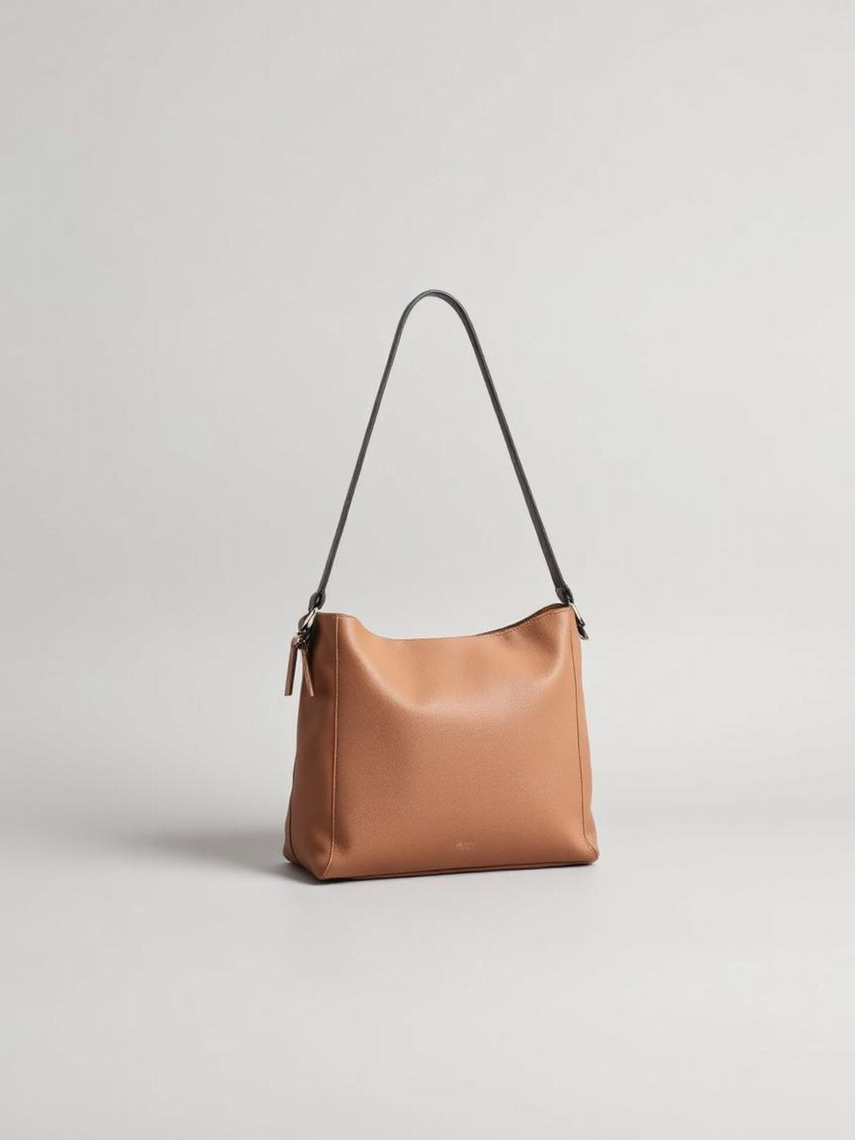Taupe Shoulder Baguette Bag