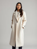 White Longline Wool Coat