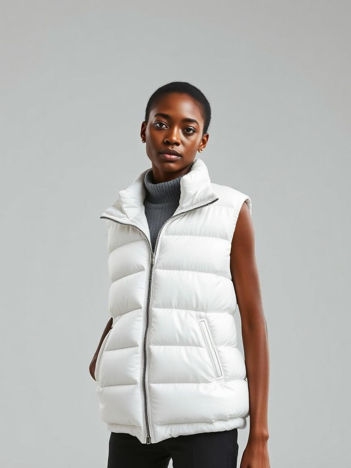 White Puffer Vest