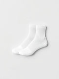 White Ribbed Crew Socks 3-Pack
