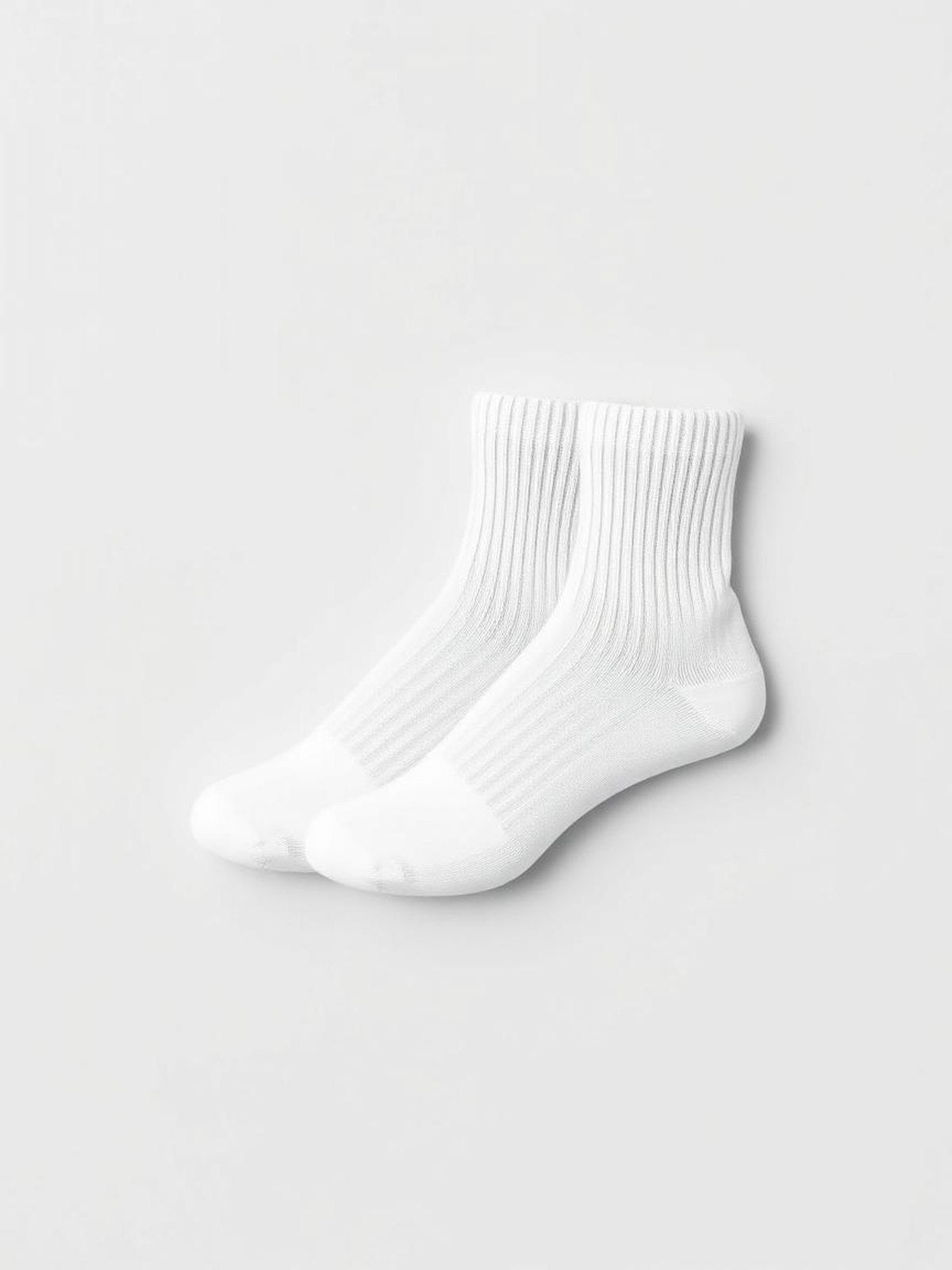 White Ribbed Crew Socks 3-Pack