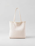 White Woven Tote Bag