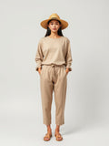 Wide Brim Straw Hat — Camel